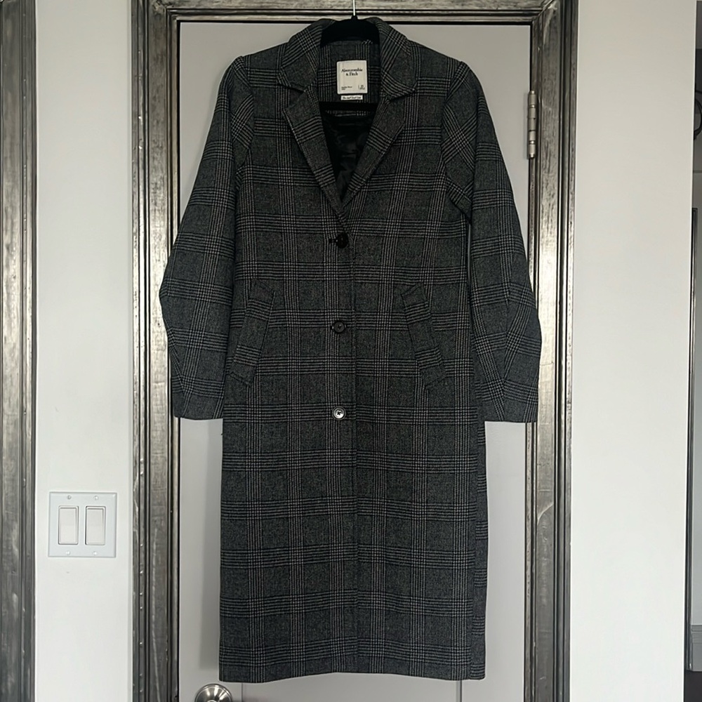 Abercrombie & Fitch Wool-Blend Dad Coat